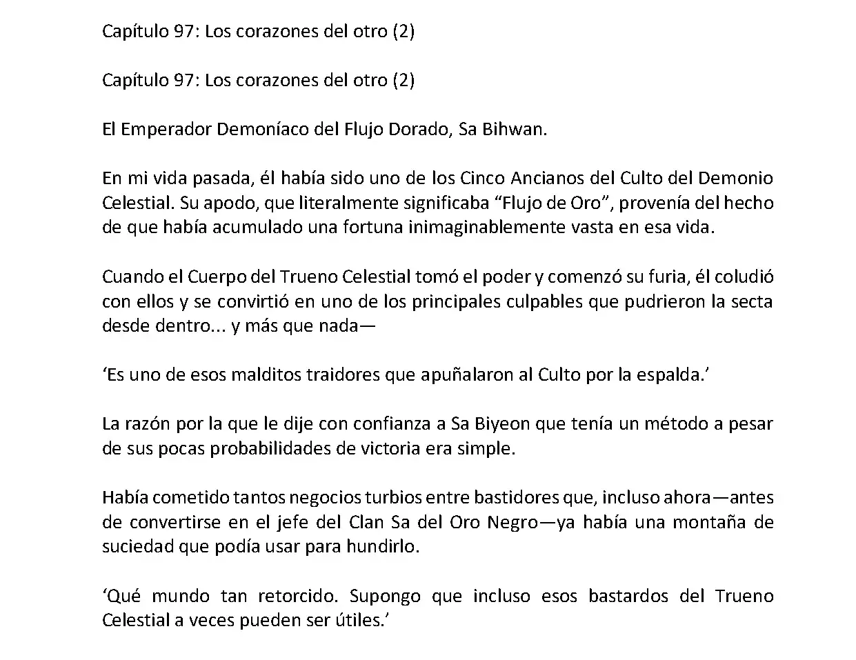 Mi Esposa es la Lider del Culto Demoniaco (Novela) - Capítulo 97 - Página 2 - LectorTMOo