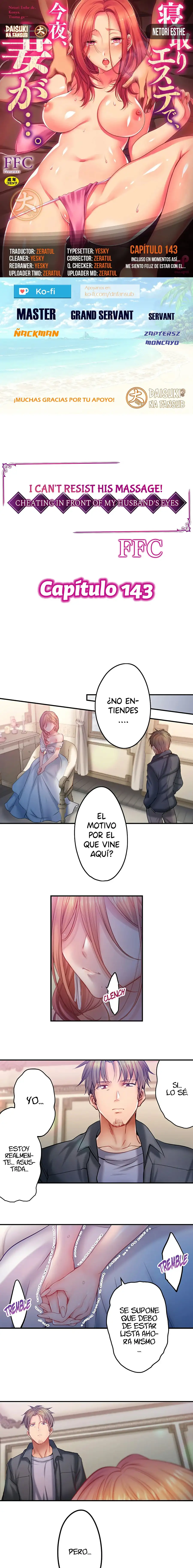 ¡No puedo resistirme a su masaje! Engañando a mi esposo frente a sus ojos - Capítulo 143 - Página 1 - LectorTMOo