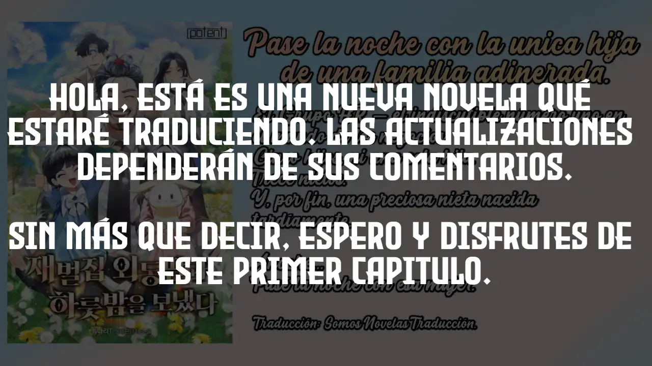 Pase la noche con la unica hija de una familia adinerada. (Novela) - Capítulo 1 - Página 1 - LectorTMOo