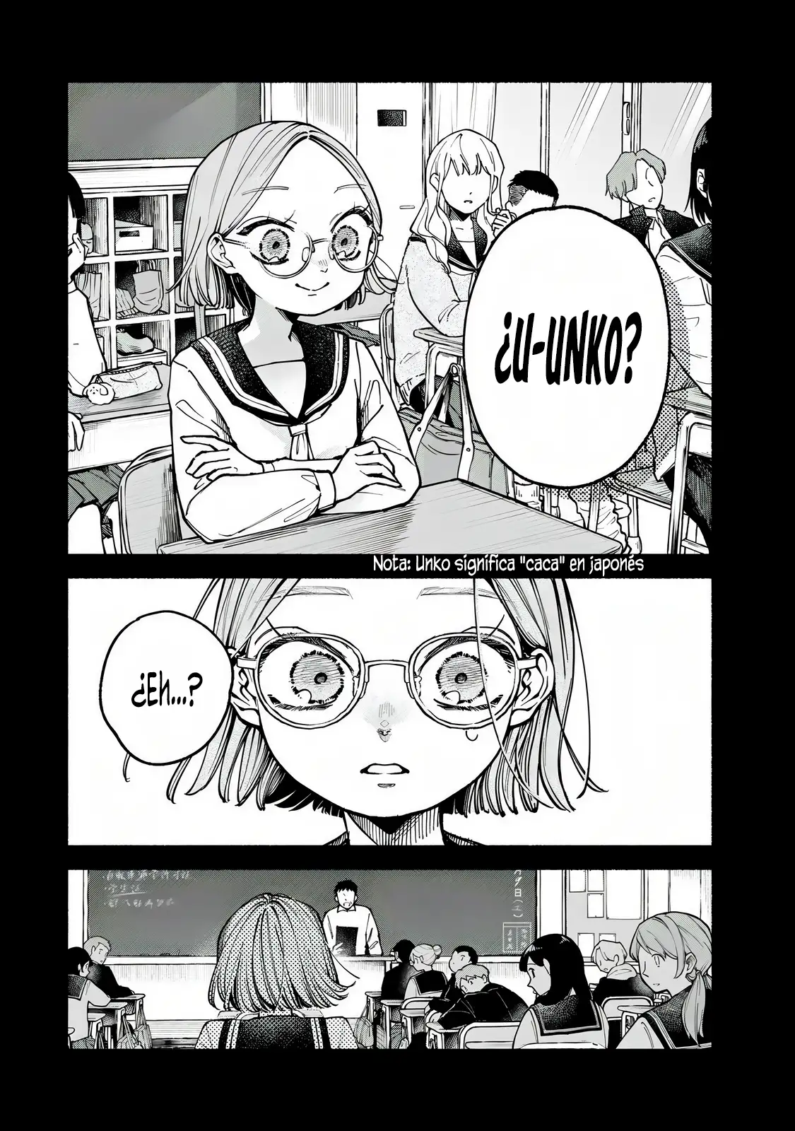 Shiratori Unko tiene 31 trazos capítulo 6 página 9