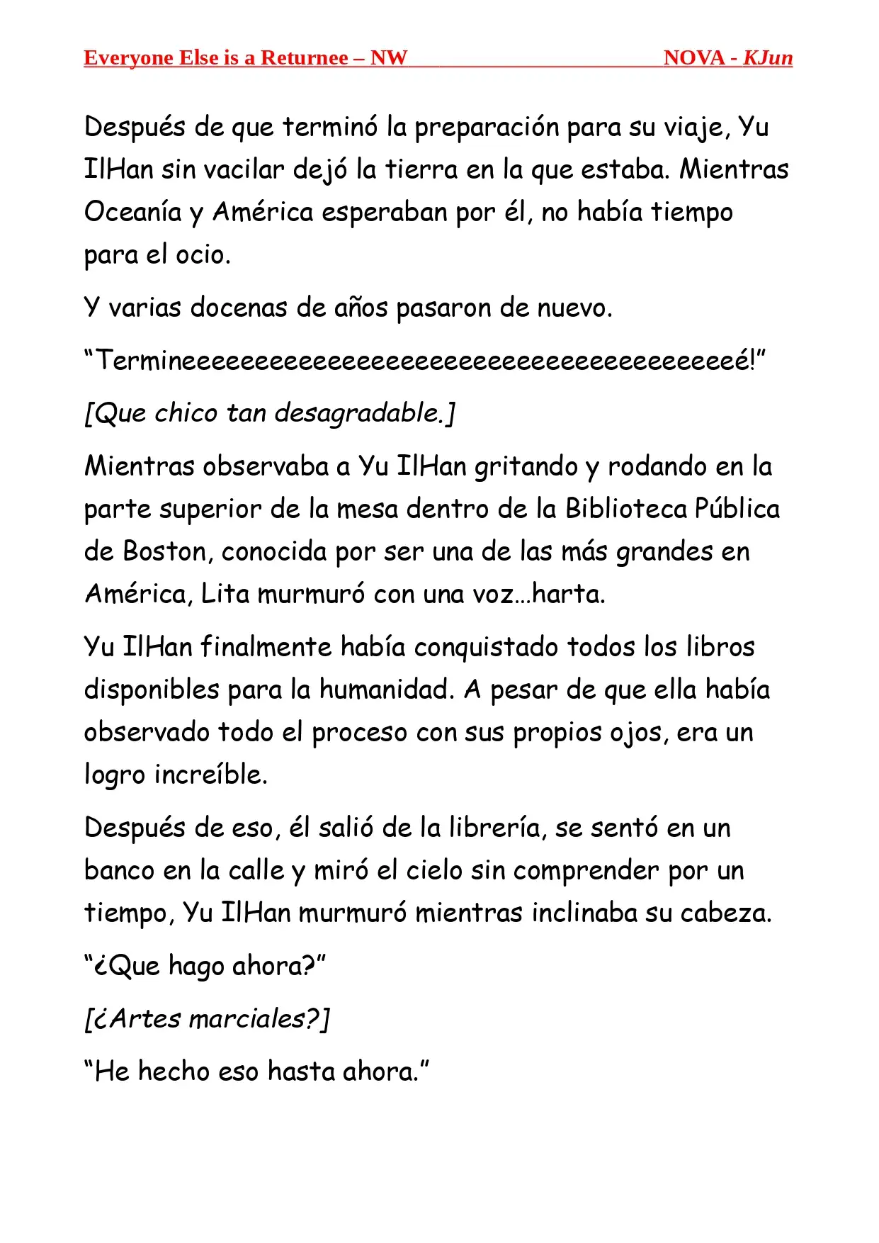 Todos los Demas son Retornados - NW (Novela) - Capítulo 2 - Página 11 - LectorTMOo