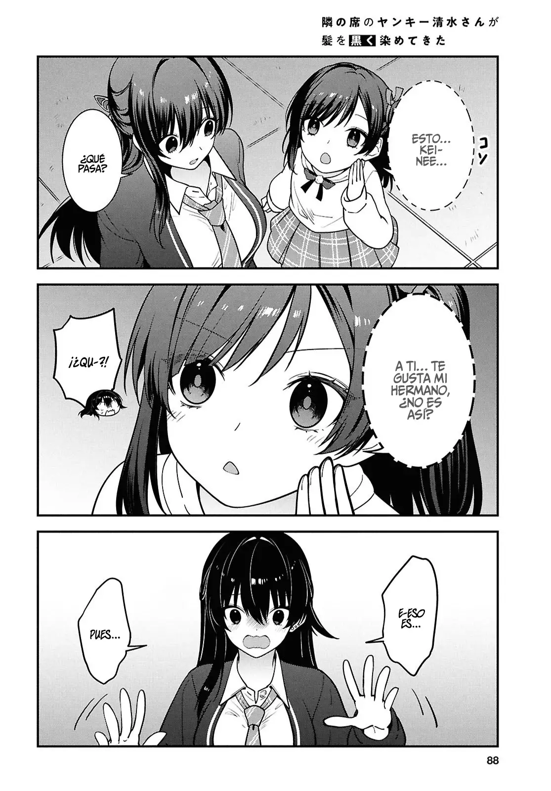 Tonari No Seki No Yankee Shimizu-san Ga Kami Wo Kuroku Somete Kita - Capítulo 15 - Página 27 - LectorTMOo