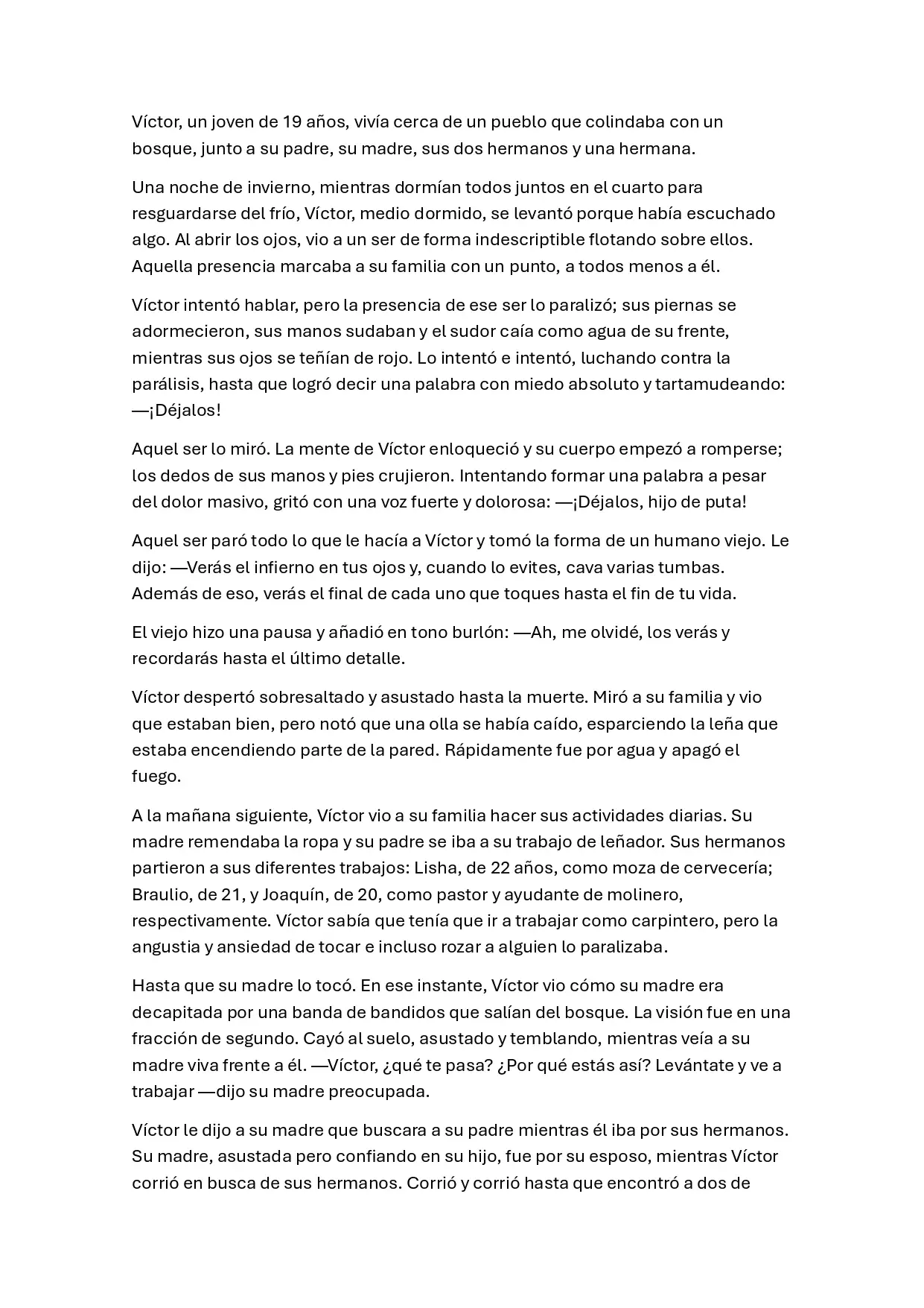 Un destino maldito (Novela) capítulo 1 página 2
