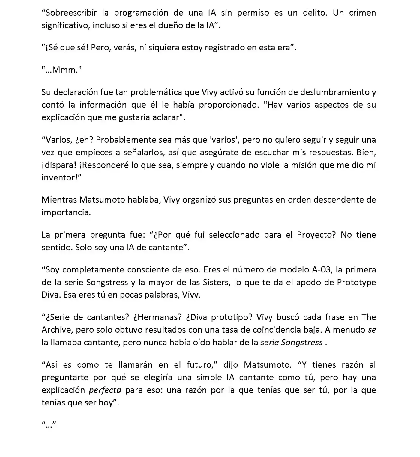 Vivy: Fluorite Eye's Song (Novela) - Capítulo 2.03 - Página 4 - LectorTMOo