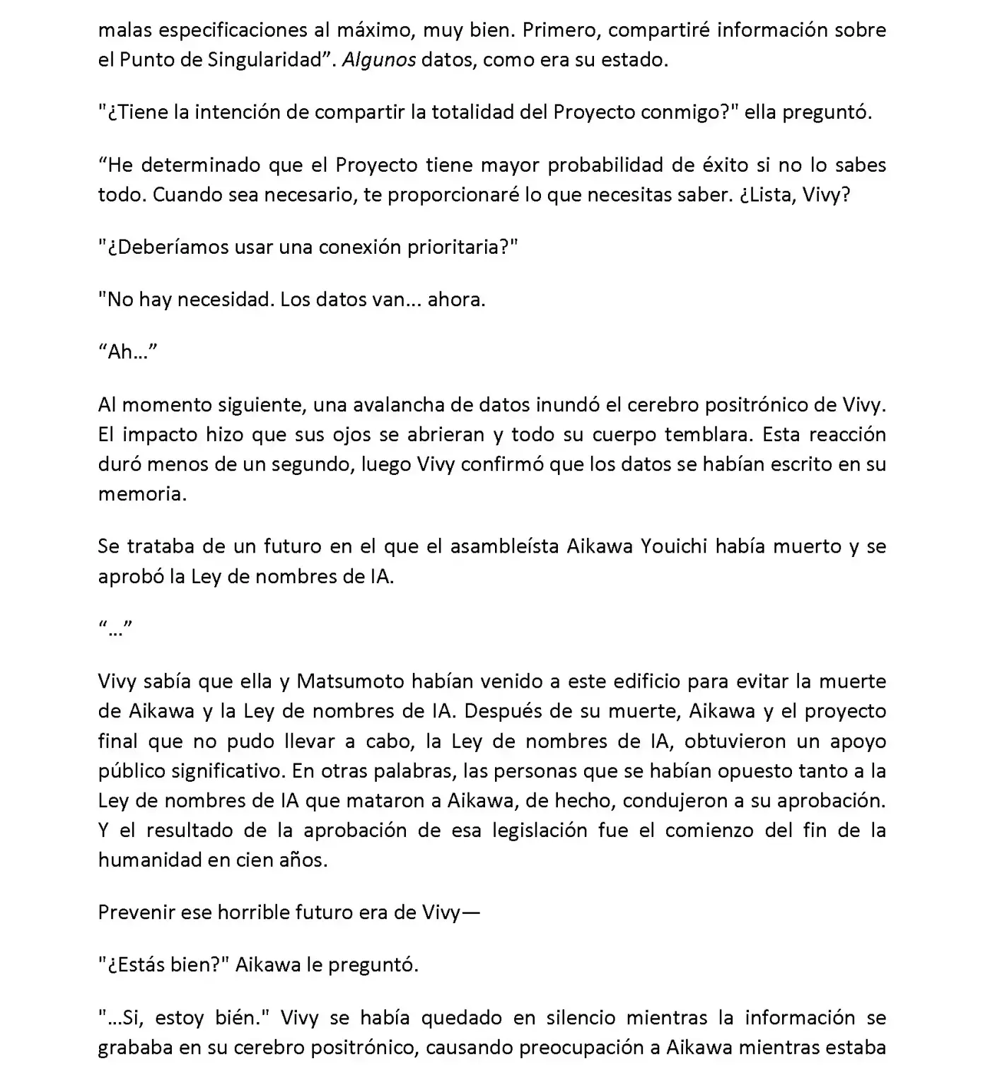 Vivy: Fluorite Eye's Song (Novela) - Capítulo 2.07 - Página 8 - LectorTMOo