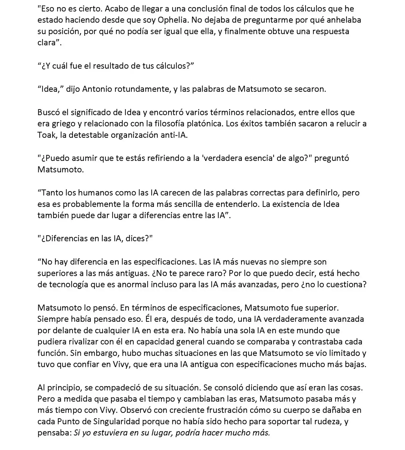 Vivy: Fluorite Eye's Song (Novela) - Capítulo 22.07 - Página 4 - LectorTMOo