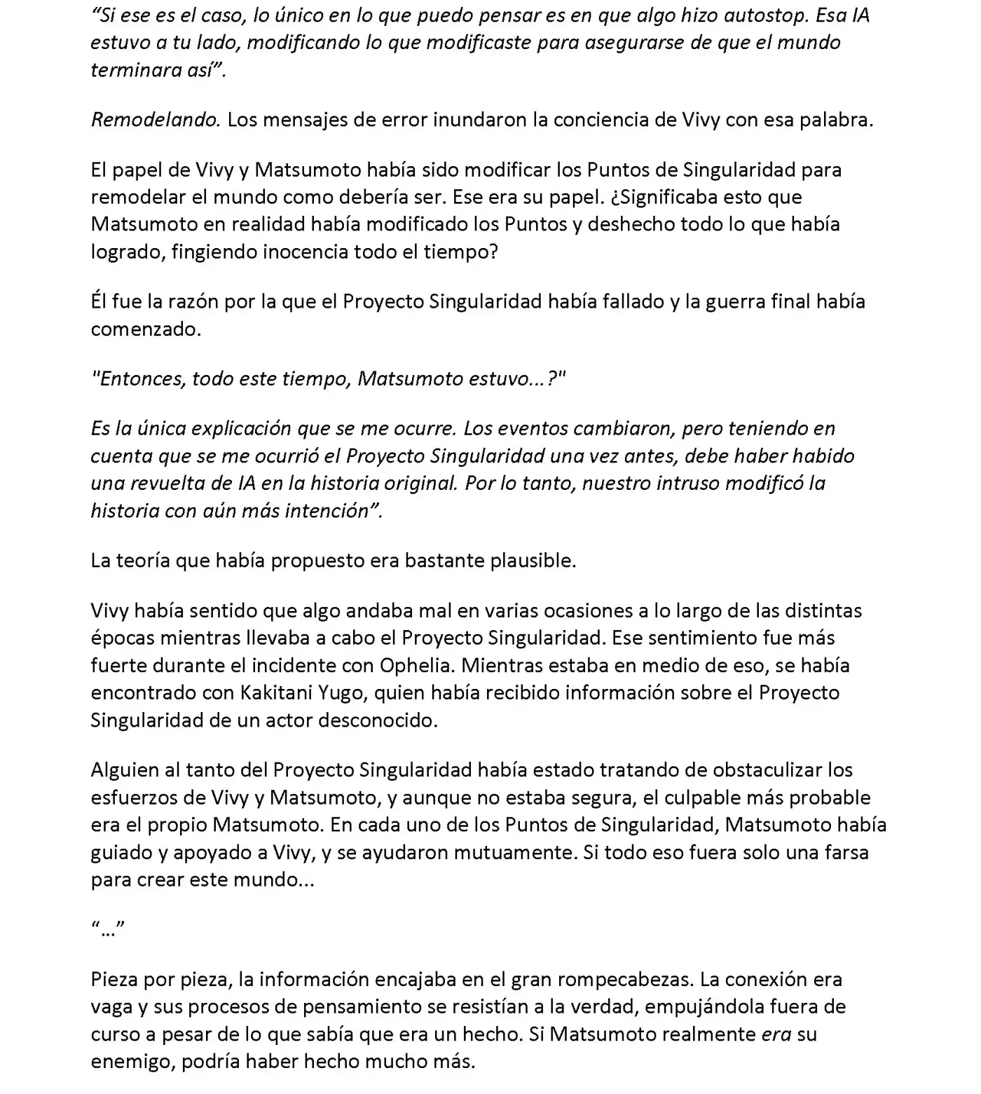 Vivy: Fluorite Eye's Song (Novela) - Capítulo 31.021 - Página 6 - LectorTMOo