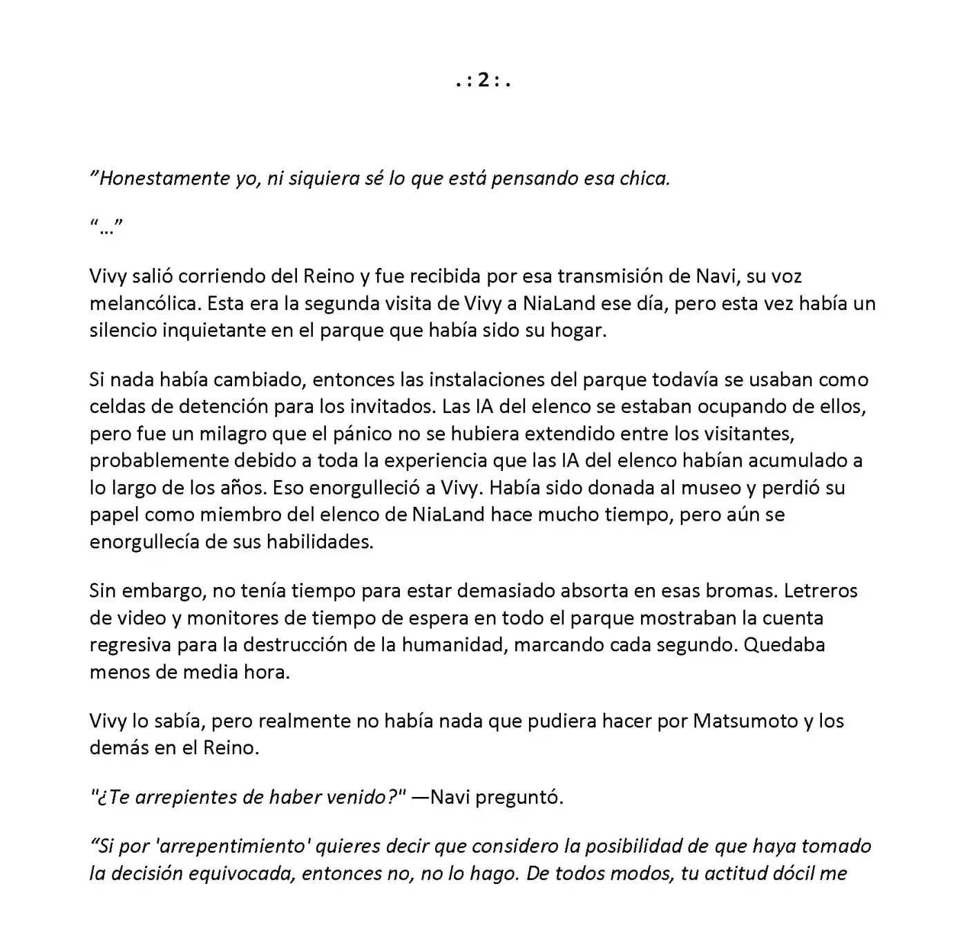 Vivy: Fluorite Eye's Song (Novela) - Capítulo 33.02 - Página 2 - LectorTMOo