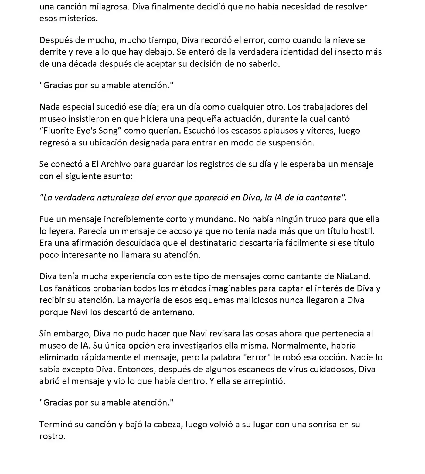 Vivy: Fluorite Eye's Song (Novela) - Capítulo 34.02 - Página 5 - LectorTMOo