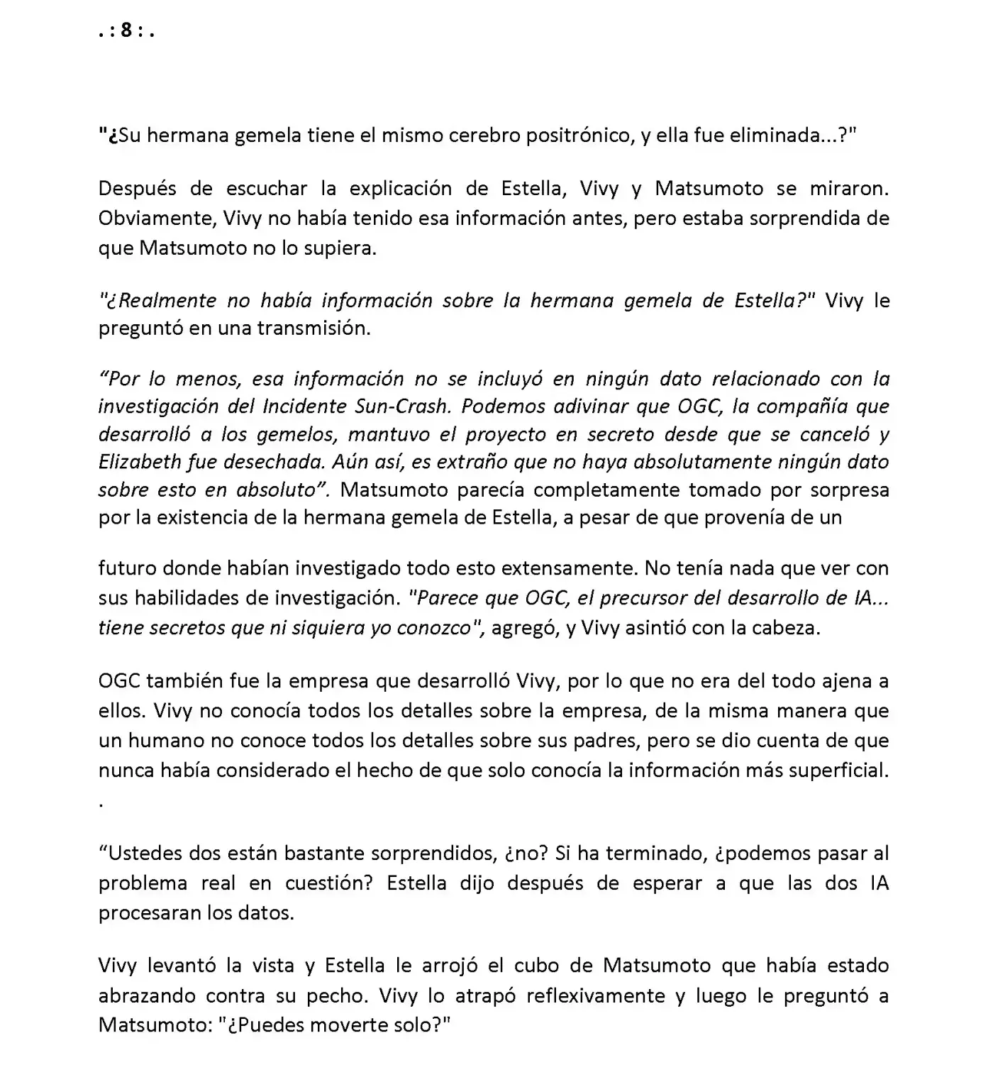 Vivy: Fluorite Eye's Song (Novela) - Capítulo 6.08 - Página 2 - LectorTMOo