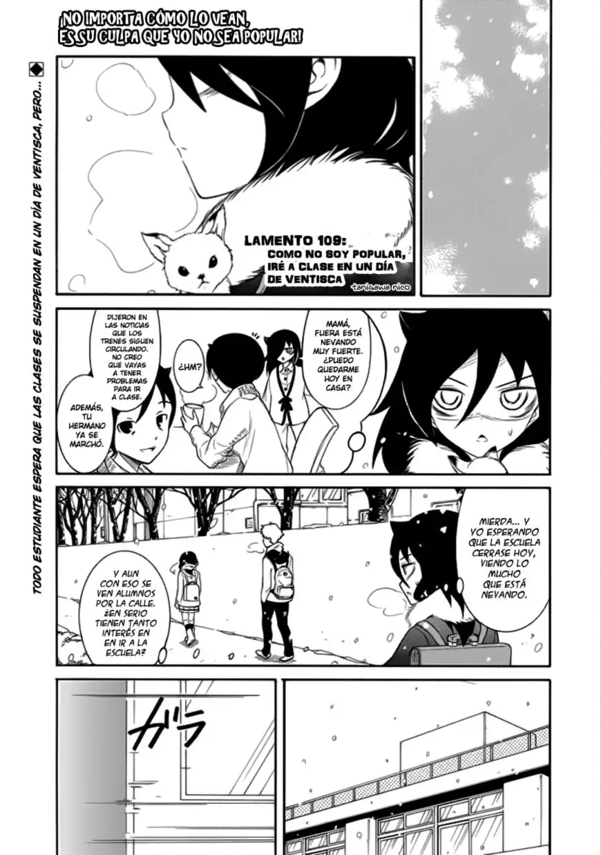 Watashi ga Motenai no wa Dou Kangaetemo Omaera ga Warui!, It's Not My Fault That I'm Not Popular! - Capítulo 109 - Página 1 - LectorTMOo