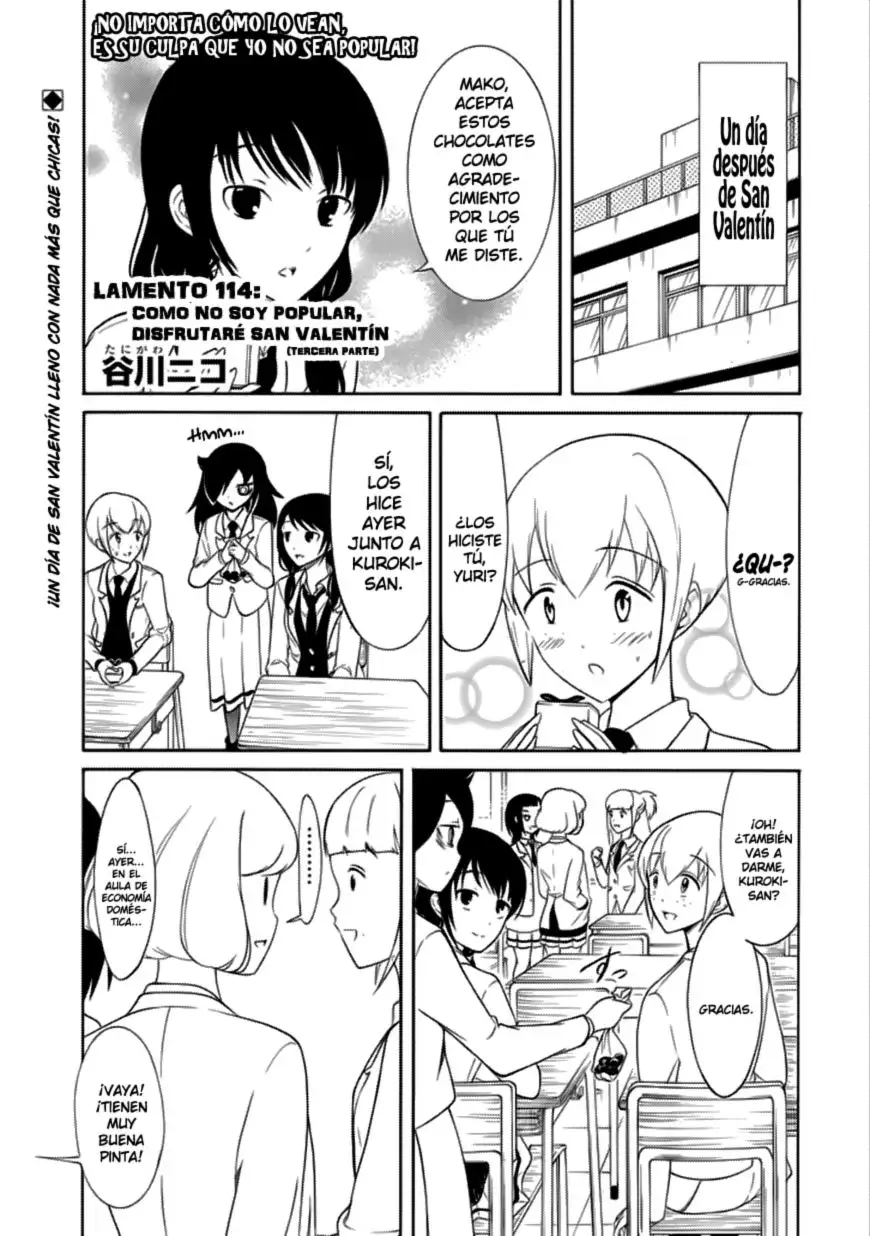 Watashi ga Motenai no wa Dou Kangaetemo Omaera ga Warui!, It's Not My Fault That I'm Not Popular! - Capítulo 114 - Página 1 - LectorTMOo