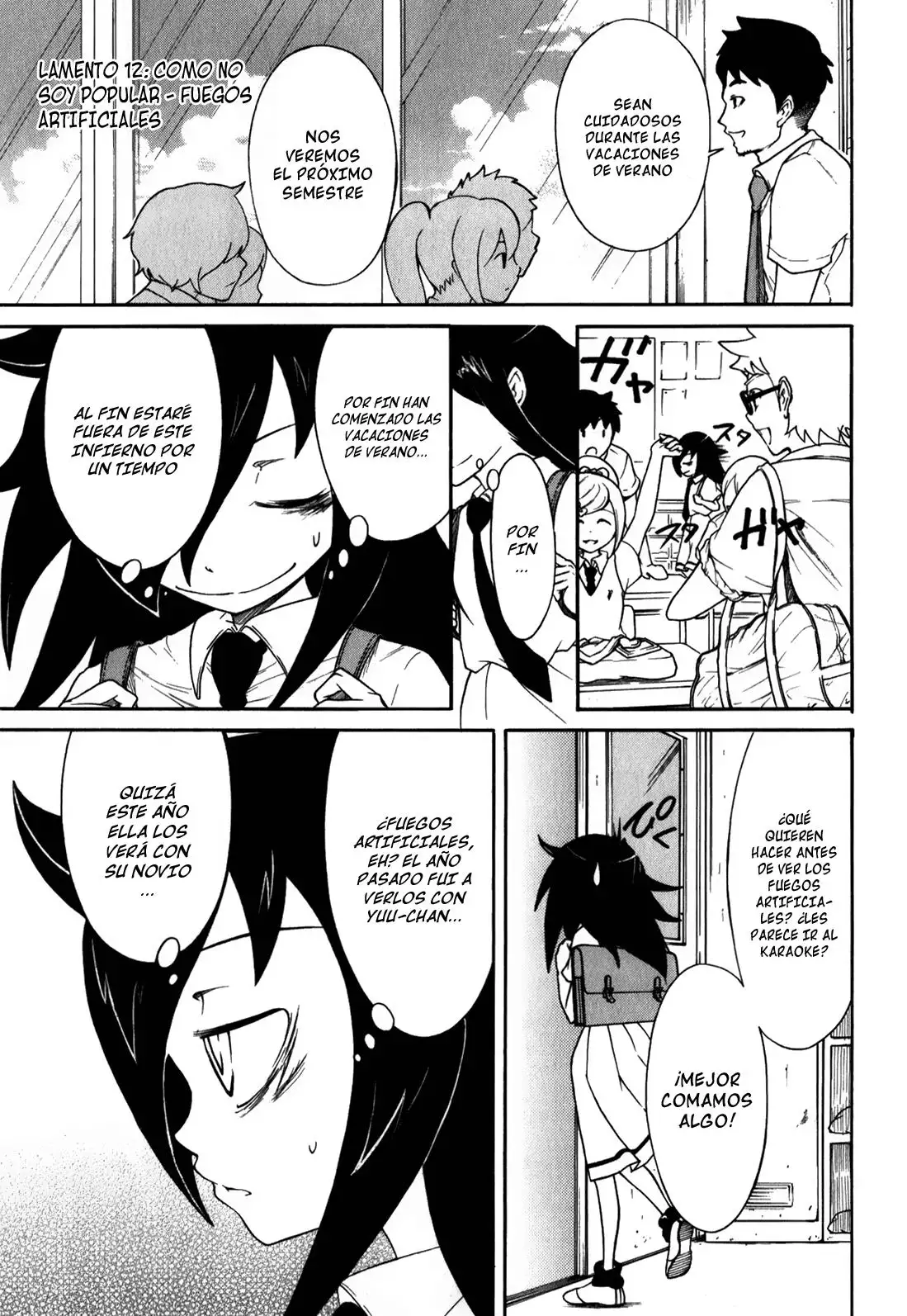 Watashi ga Motenai no wa Dou Kangaetemo Omaera ga Warui!, It's Not My Fault That I'm Not Popular! - Capítulo 12 - Página 1 - LectorTMOo