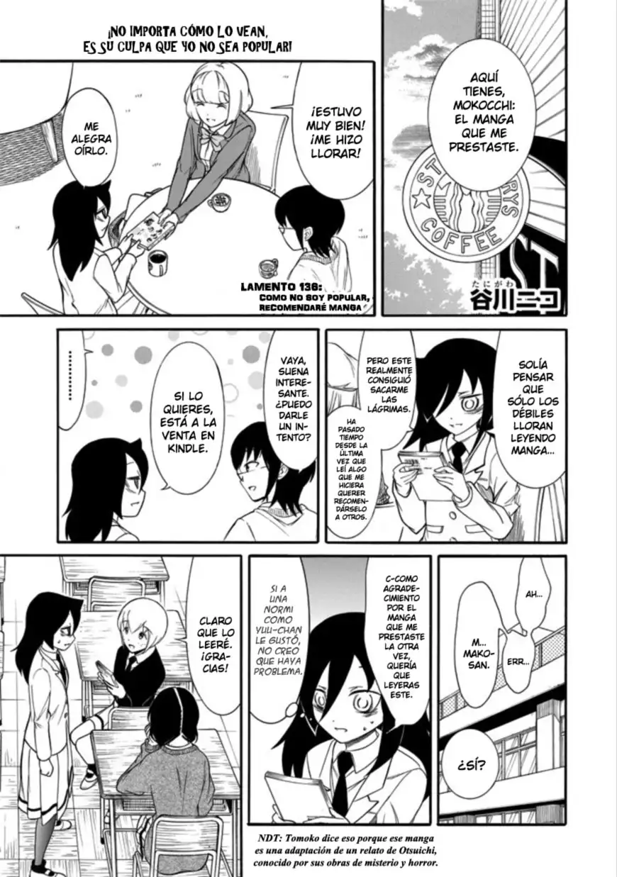 Watashi ga Motenai no wa Dou Kangaetemo Omaera ga Warui!, It's Not My Fault That I'm Not Popular! - Capítulo 136 - Página 1 - LectorTMOo