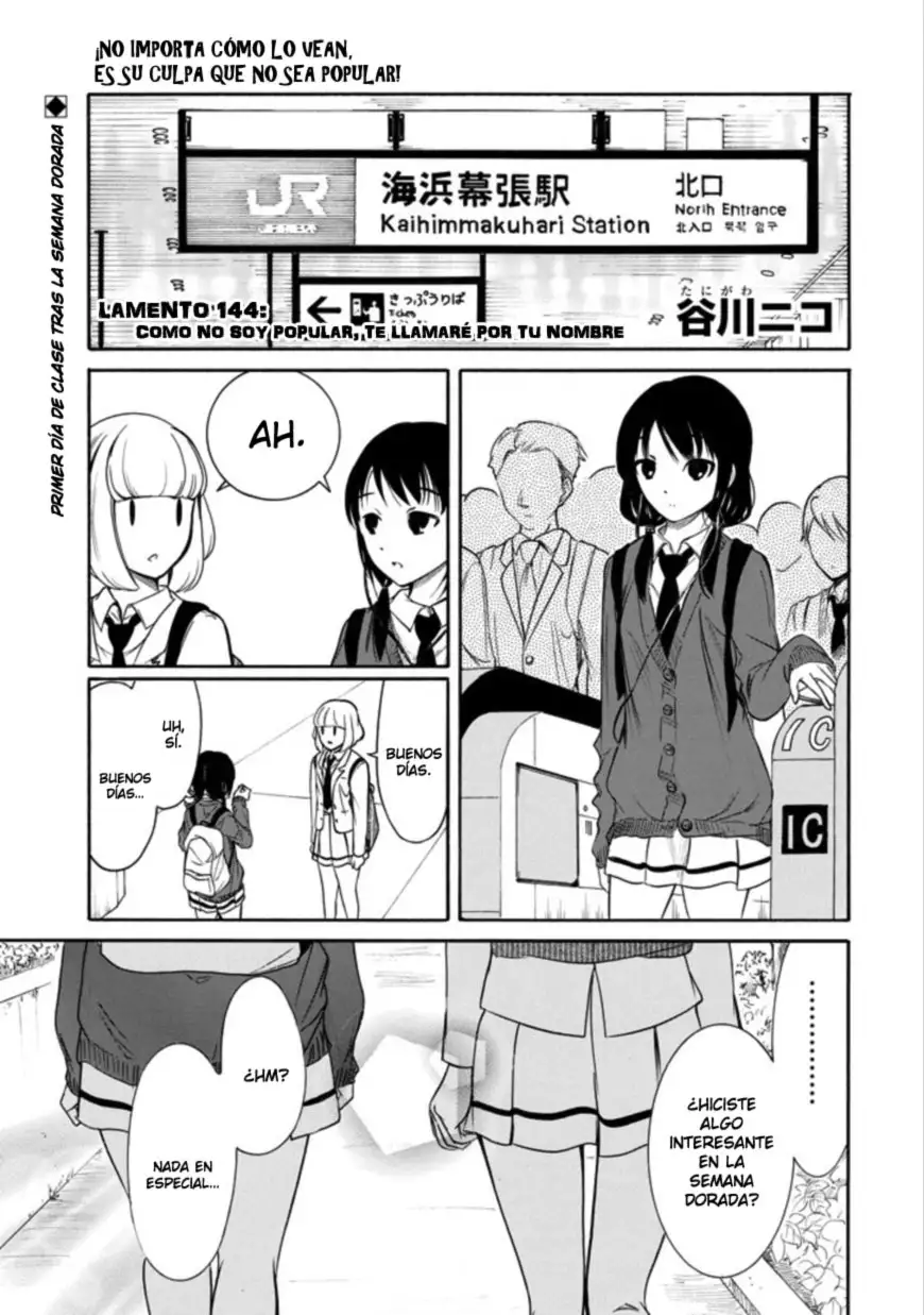 Watashi ga Motenai no wa Dou Kangaetemo Omaera ga Warui!, It's Not My Fault That I'm Not Popular! - Capítulo 144 - Página 1 - LectorTMOo