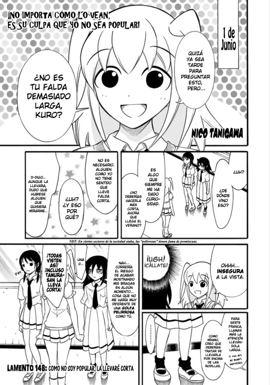 Watashi ga Motenai no wa Dou Kangaetemo Omaera ga Warui!, It's Not My Fault That I'm Not Popular! - Capítulo 148 - Página 1 - LectorTMOo