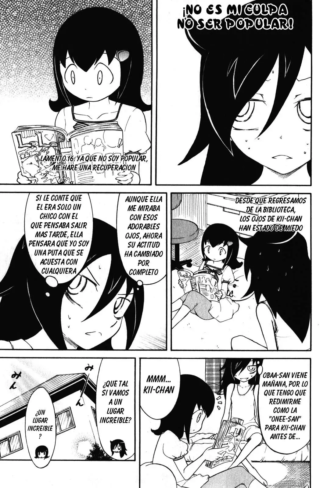Watashi ga Motenai no wa Dou Kangaetemo Omaera ga Warui!, It's Not My Fault That I'm Not Popular! - Capítulo 16 - Página 1 - LectorTMOo