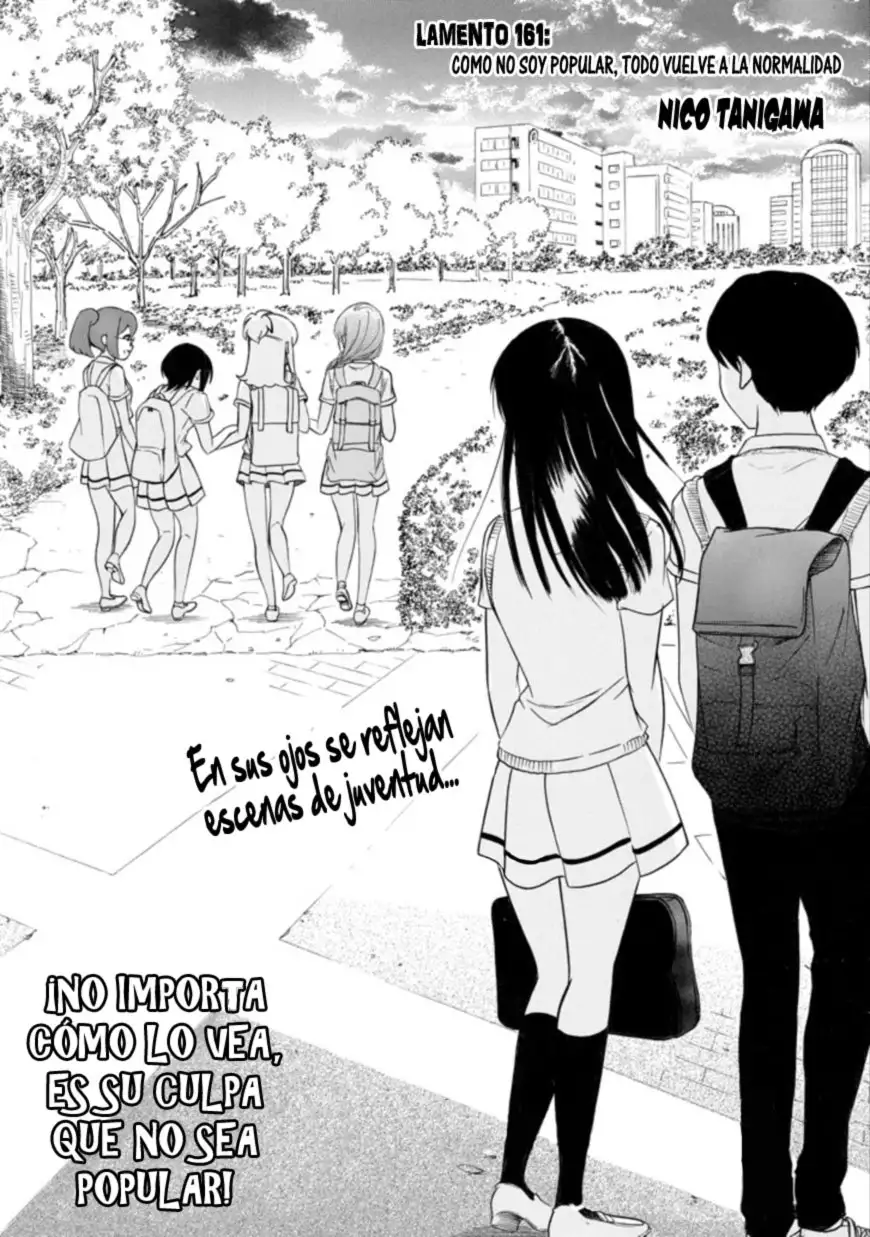 Watashi ga Motenai no wa Dou Kangaetemo Omaera ga Warui!, It's Not My Fault That I'm Not Popular! - Capítulo 161 - Página 1 - LectorTMOo