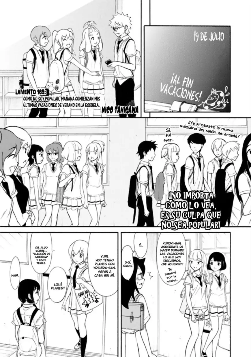 Watashi ga Motenai no wa Dou Kangaetemo Omaera ga Warui!, It's Not My Fault That I'm Not Popular! - Capítulo 165 - Página 1 - LectorTMOo