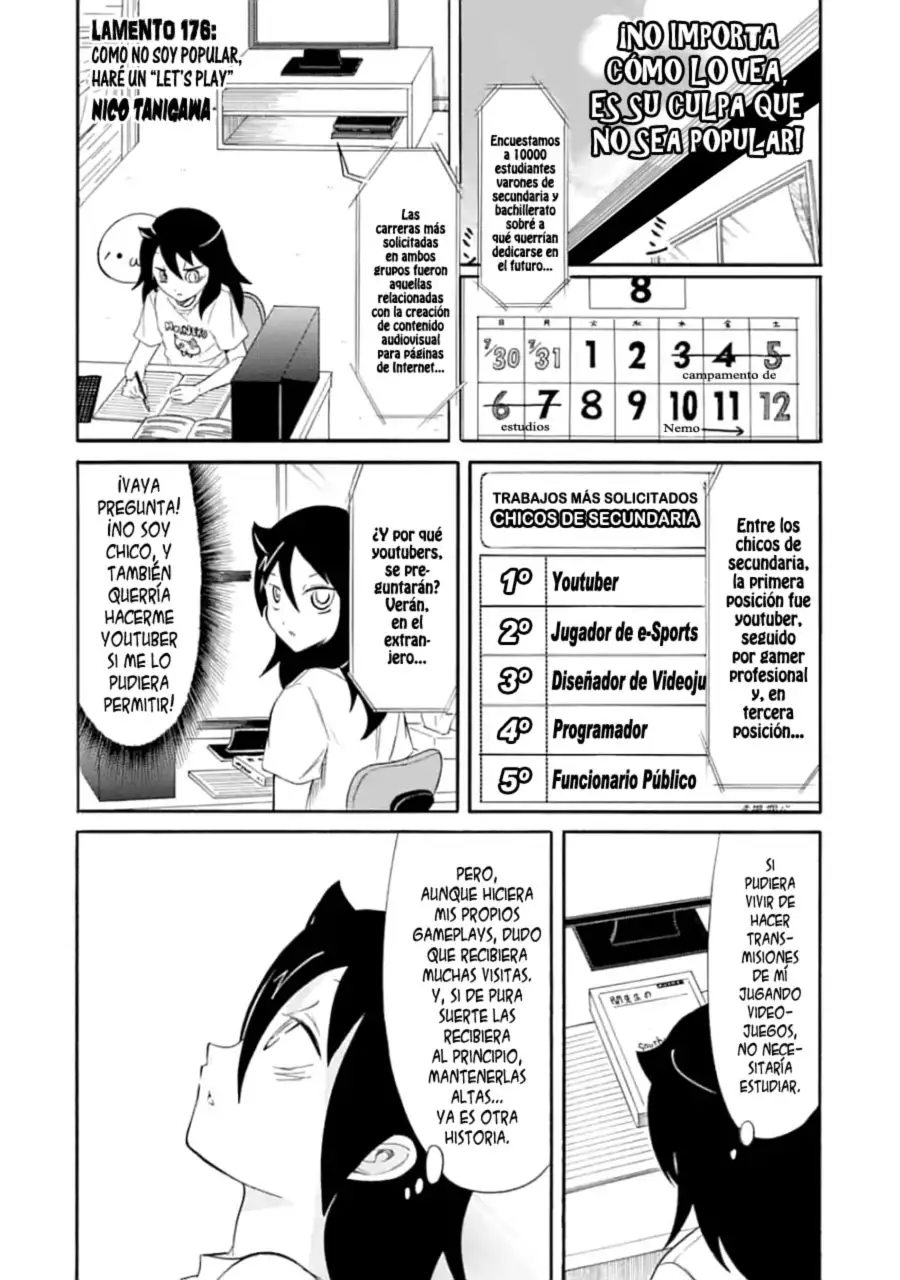 Watashi ga Motenai no wa Dou Kangaetemo Omaera ga Warui!, It's Not My Fault That I'm Not Popular! - Capítulo 176 - Página 1 - LectorTMOo