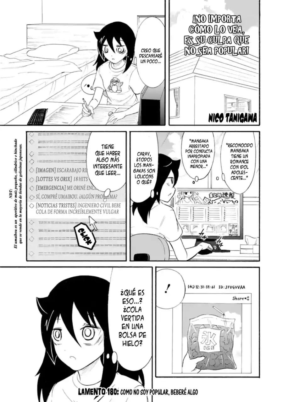 Watashi ga Motenai no wa Dou Kangaetemo Omaera ga Warui!, It's Not My Fault That I'm Not Popular! - Capítulo 180 - Página 1 - LectorTMOo