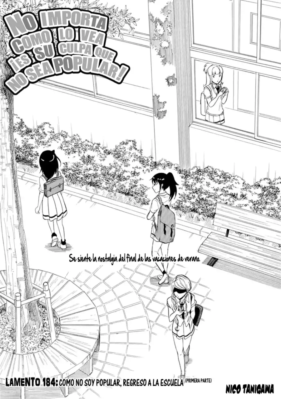Watashi ga Motenai no wa Dou Kangaetemo Omaera ga Warui!, It's Not My Fault That I'm Not Popular! - Capítulo 184 - Página 1 - LectorTMOo