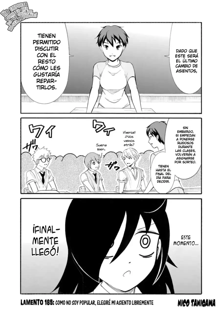 Watashi ga Motenai no wa Dou Kangaetemo Omaera ga Warui!, It's Not My Fault That I'm Not Popular! - Capítulo 185 - Página 1 - LectorTMOo