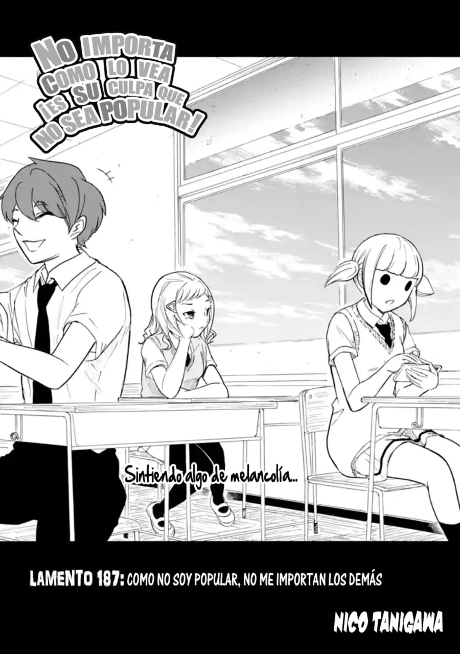 Watashi ga Motenai no wa Dou Kangaetemo Omaera ga Warui!, It's Not My Fault That I'm Not Popular! - Capítulo 187 - Página 1 - LectorTMOo