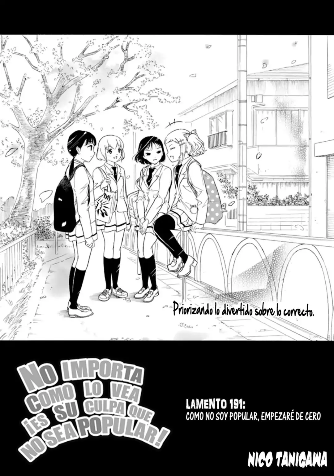 Watashi ga Motenai no wa Dou Kangaetemo Omaera ga Warui!, It's Not My Fault That I'm Not Popular! - Capítulo 191 - Página 1 - LectorTMOo