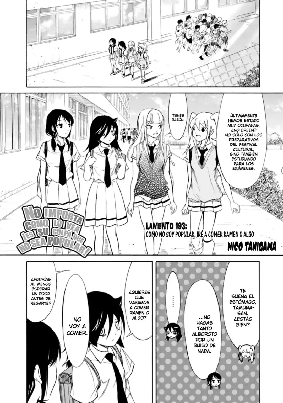 Watashi ga Motenai no wa Dou Kangaetemo Omaera ga Warui!, It's Not My Fault That I'm Not Popular! - Capítulo 193 - Página 1 - LectorTMOo