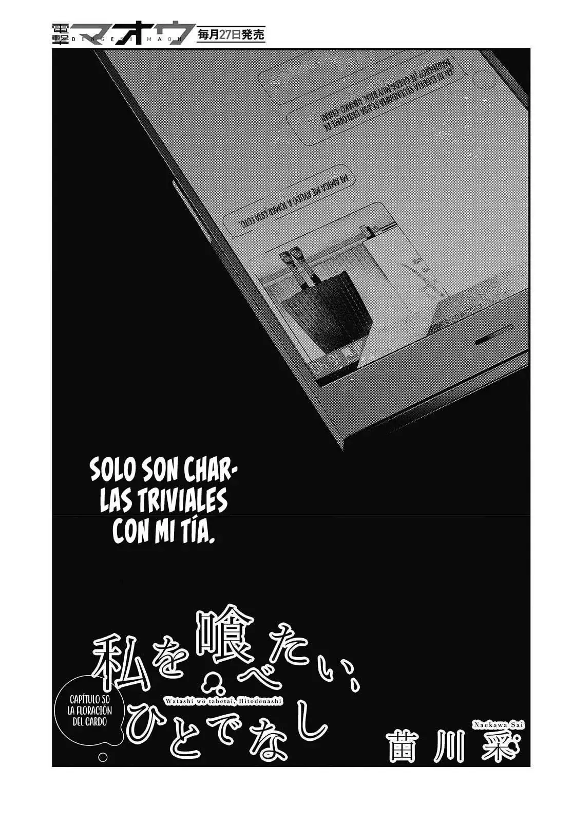 Watashi o Tabetai, Hito de Nashi - Capítulo 50 - Página 7 - LectorTMOo