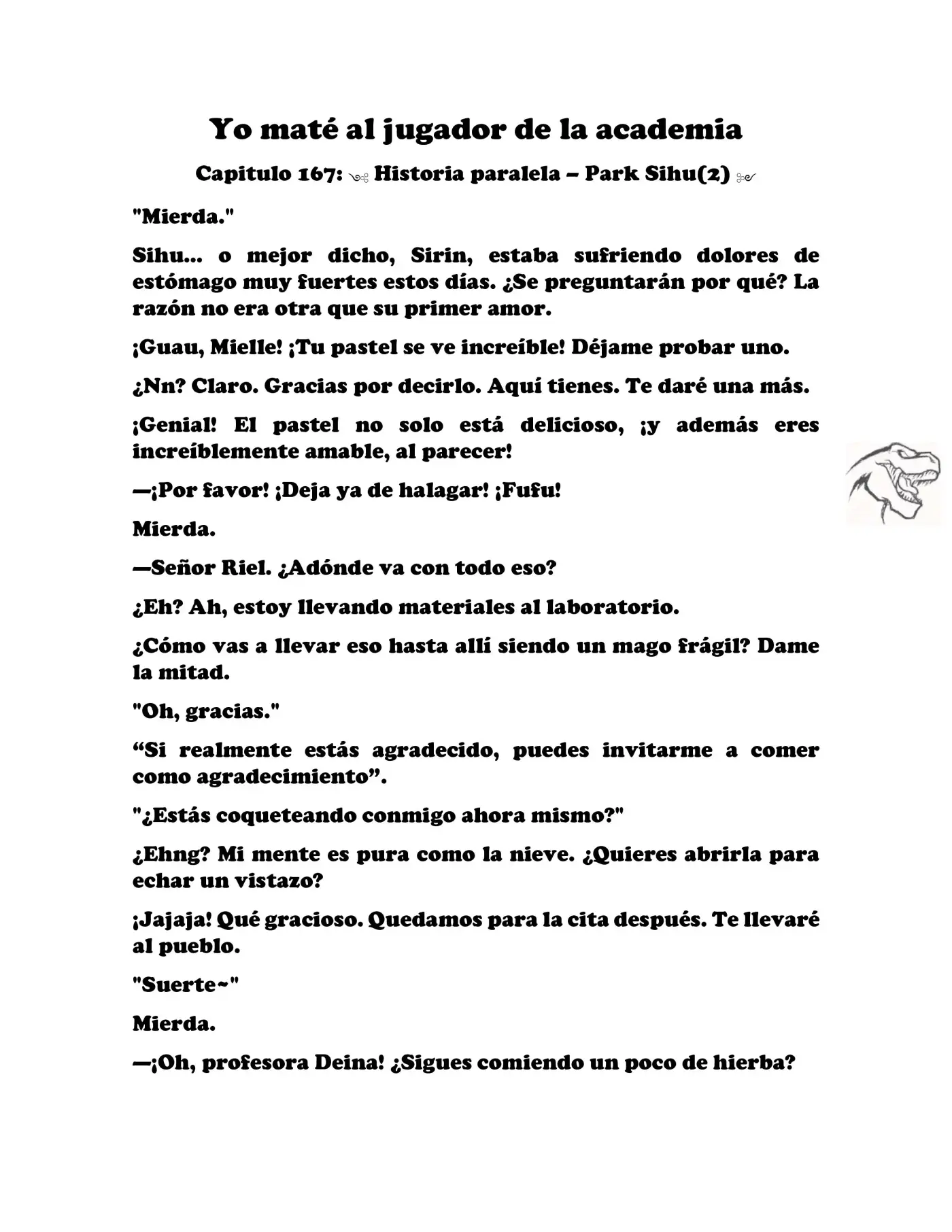Yo mate al jugador de la academia (Novela) - Capítulo 167 - Página 1 - LectorTMOo