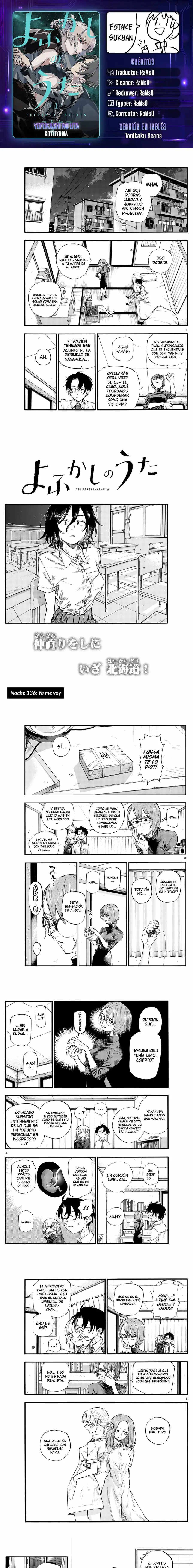 Yofukashi no Uta - Capítulo 136 - Página 1 - LectorTMOo