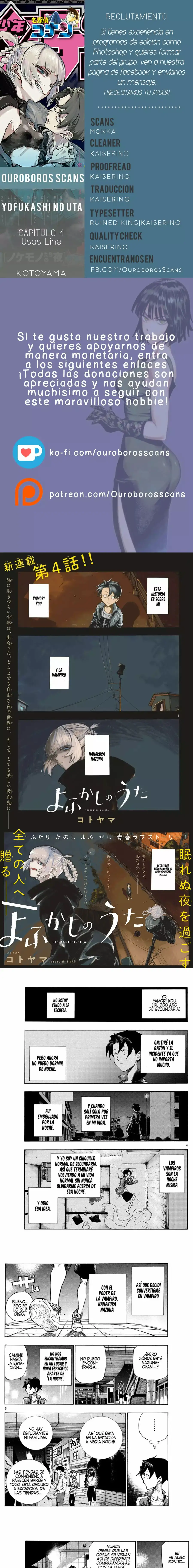 Yofukashi no Uta - Capítulo 4 - Página 1 - LectorTMOo