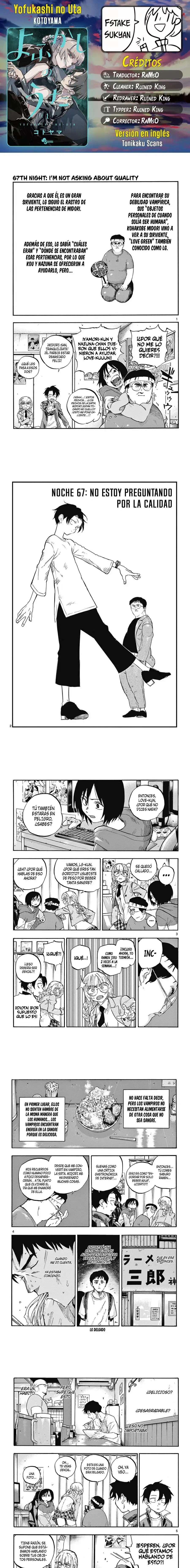 Yofukashi no Uta - Capítulo 67 - Página 1 - LectorTMOo