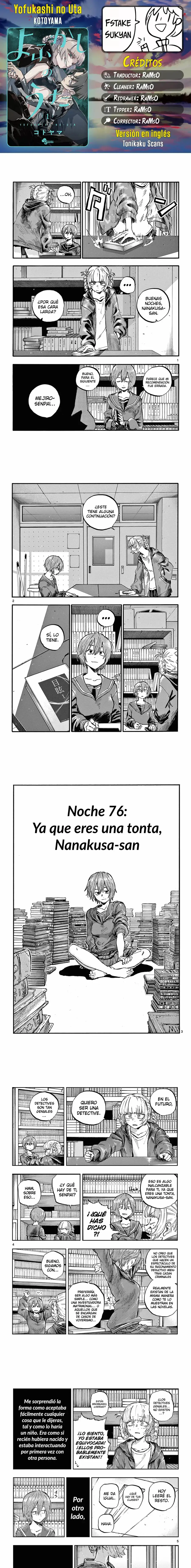Yofukashi no Uta - Capítulo 76 - Página 1 - LectorTMOo