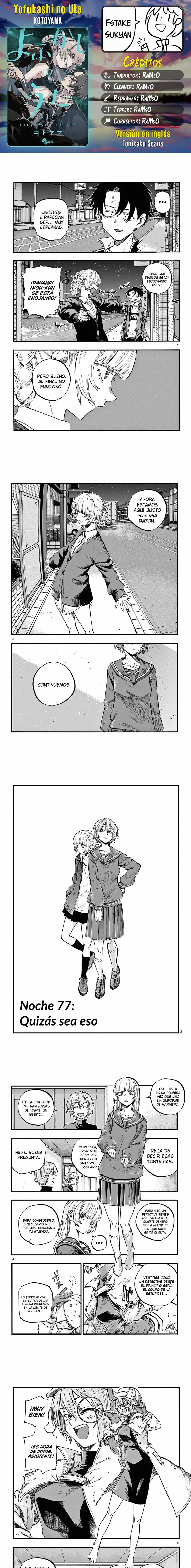 Yofukashi no Uta - Capítulo 77 - Página 1 - LectorTMOo