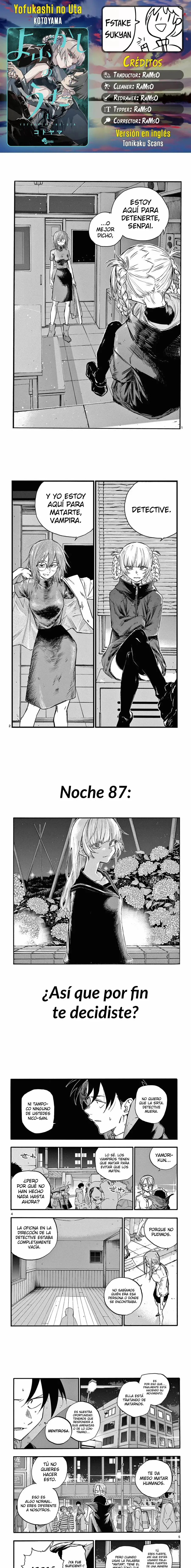 Yofukashi no Uta - Capítulo 87 - Página 1 - LectorTMOo