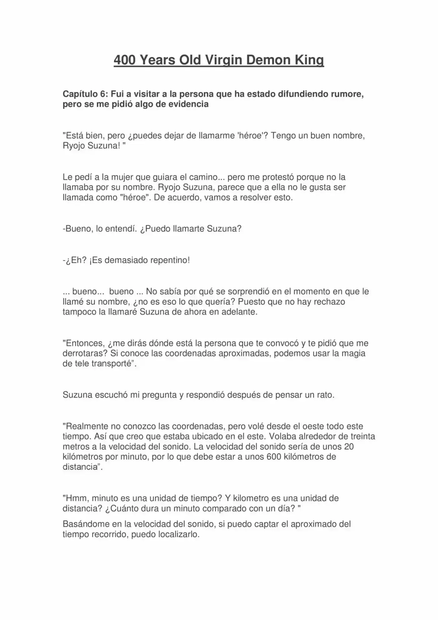 400 Years Old Virgin Demon King (Novela) - Capítulo 6 - Página 1 - LectorTMOo