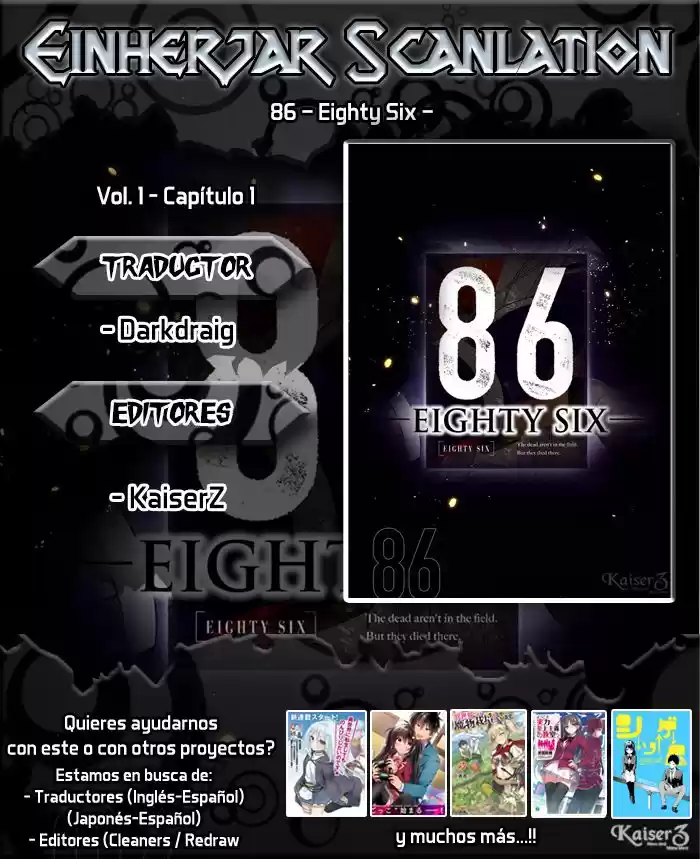 86 — Eighty Six — - Capítulo 1 - Página 1 - LectorTMOo