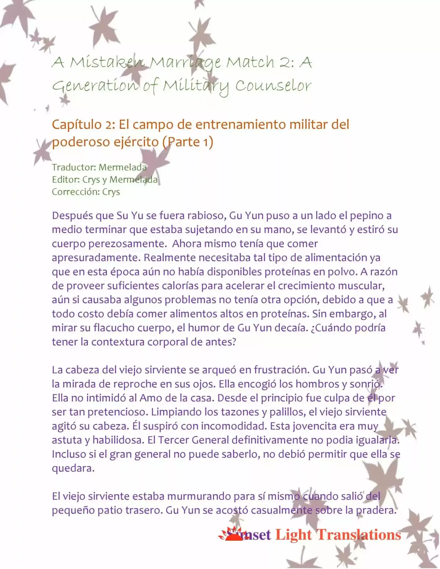 A Generation Of Military Counselor (Novela) - Capítulo 2.1 - Página 2 - LectorTMOo