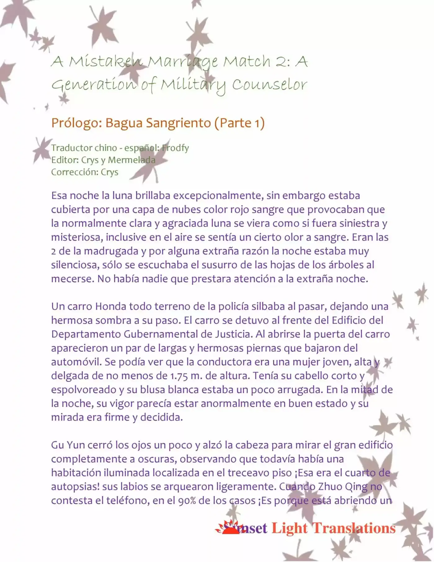 A Mistaken Marriage Match 2: A Generation Of Military Counselor (Novela) - Capítulo 0.1 - Página 2 - LectorTMOo