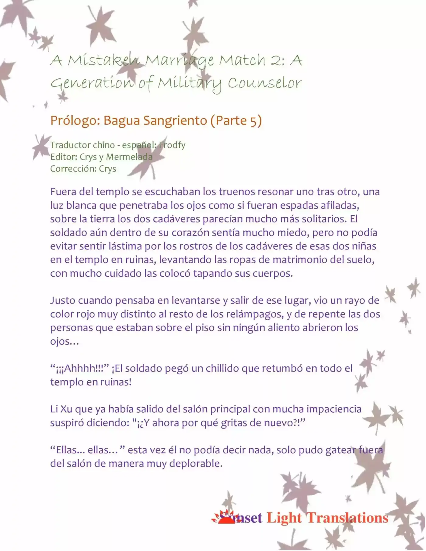 A Mistaken Marriage Match 2: A Generation Of Military Counselor (Novela) - Capítulo 0.5 - Página 2 - LectorTMOo