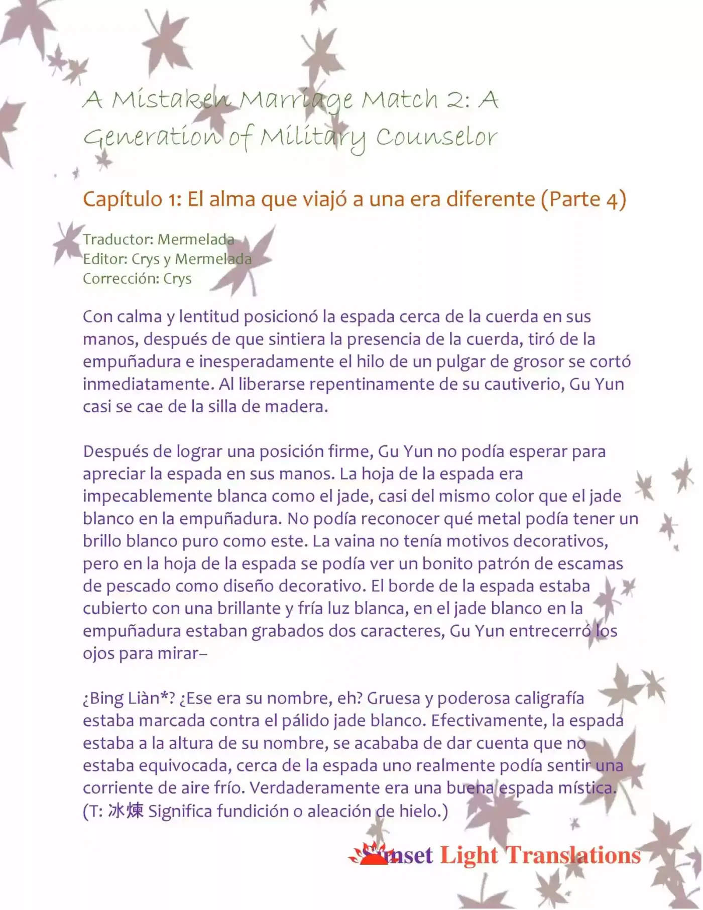 A Mistaken Marriage Match 2: A Generation Of Military Counselor (Novela) - Capítulo 1.4 - Página 2 - LectorTMOo