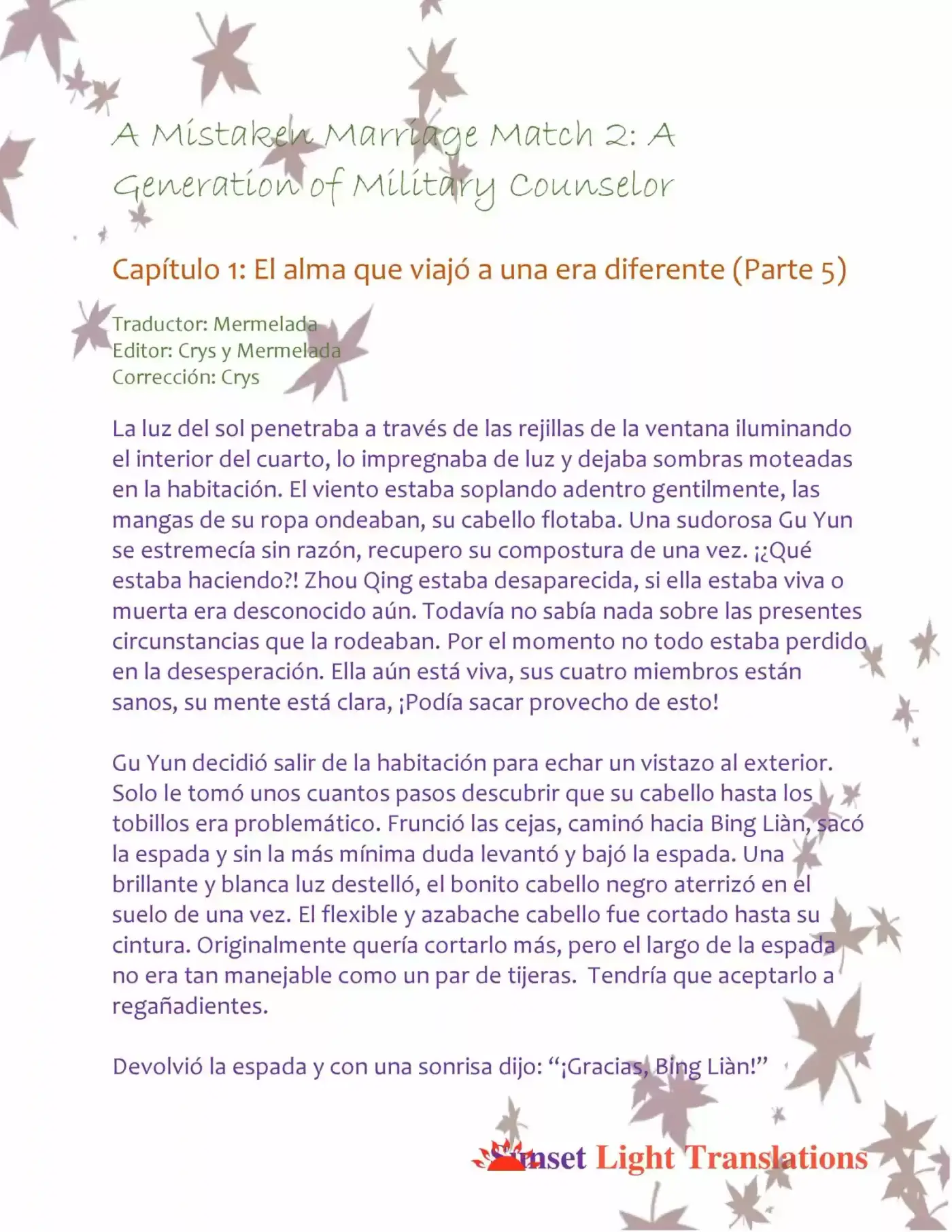 A Mistaken Marriage Match 2: A Generation Of Military Counselor (Novela) - Capítulo 1.5 - Página 2 - LectorTMOo
