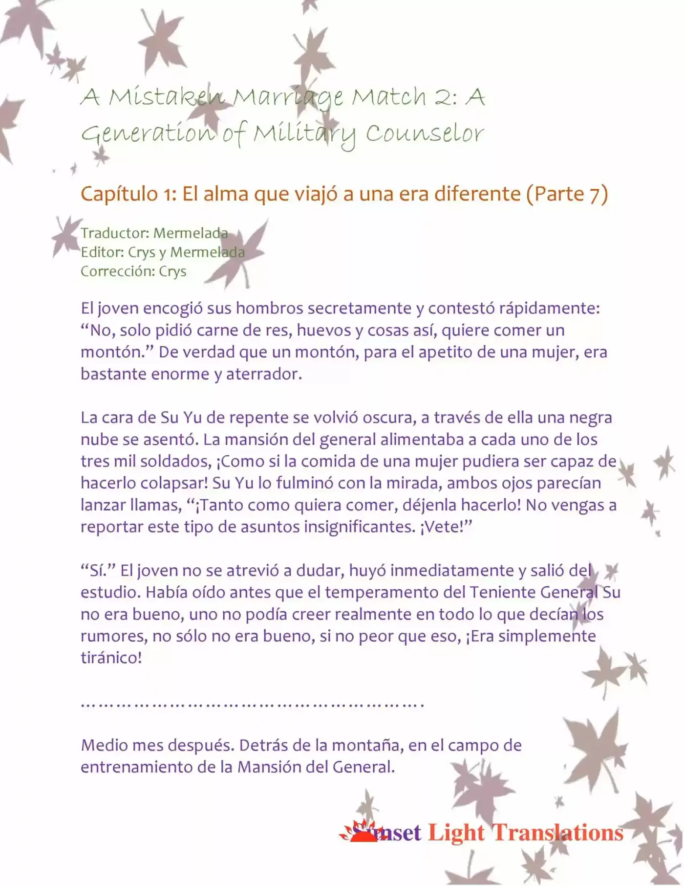 A Mistaken Marriage Match 2: A Generation Of Military Counselor (Novela) - Capítulo 1.7 - Página 2 - LectorTMOo