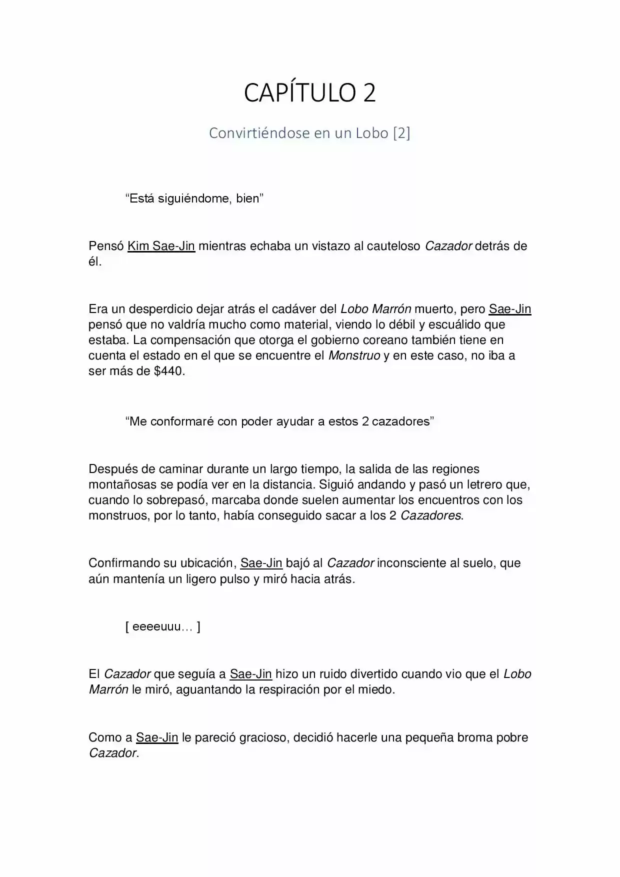 A Monster Who Levels Up (Novela) - Capítulo 2 - Página 1 - LectorTMOo