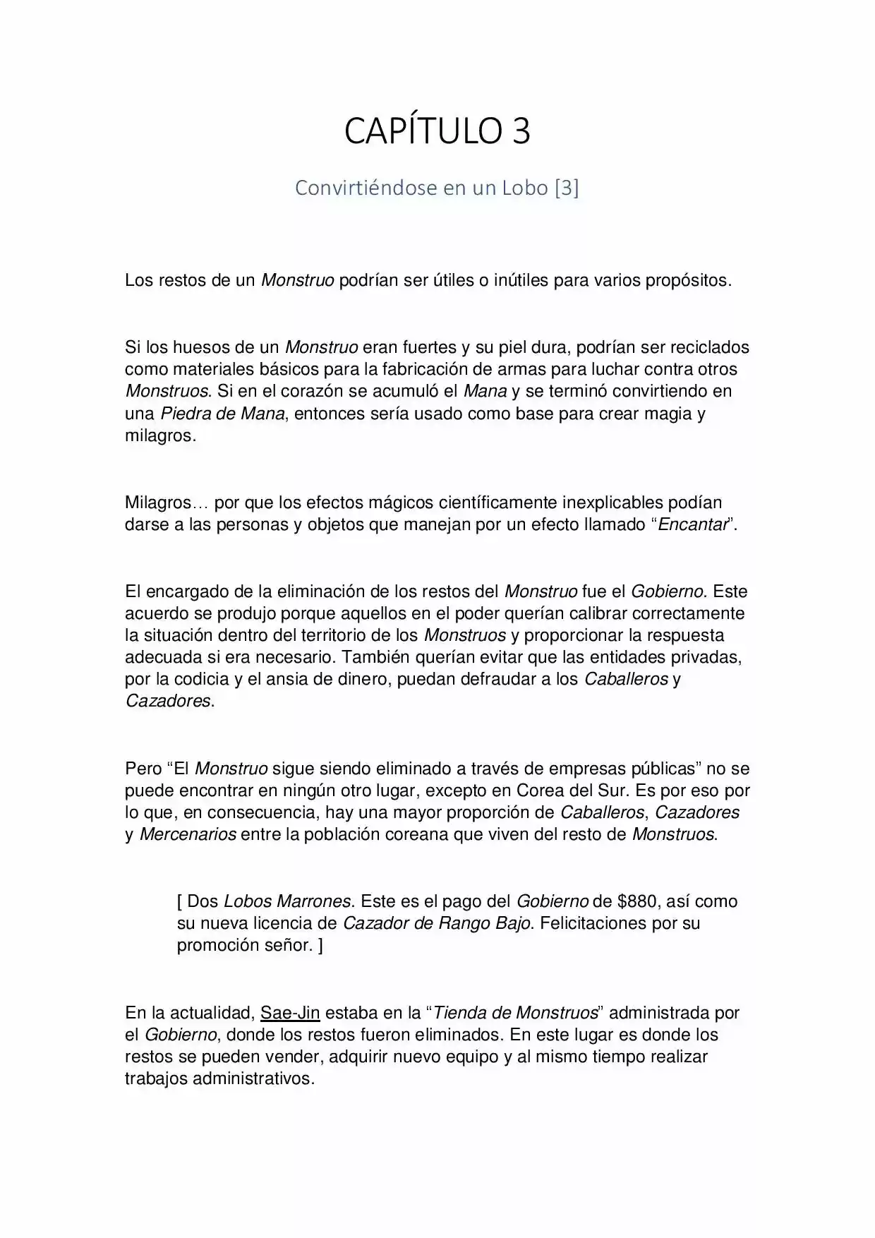 A Monster Who Levels Up (Novela) - Capítulo 3 - Página 1 - LectorTMOo