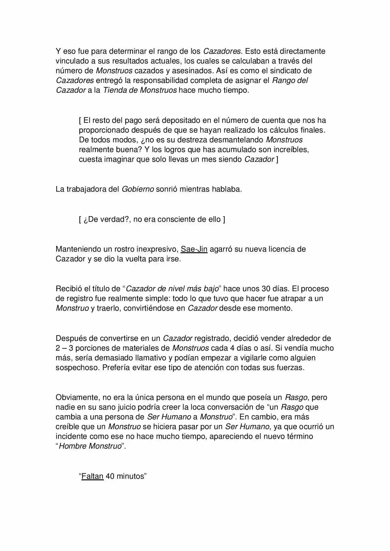 A Monster Who Levels Up (Novela) - Capítulo 3 - Página 2 - LectorTMOo