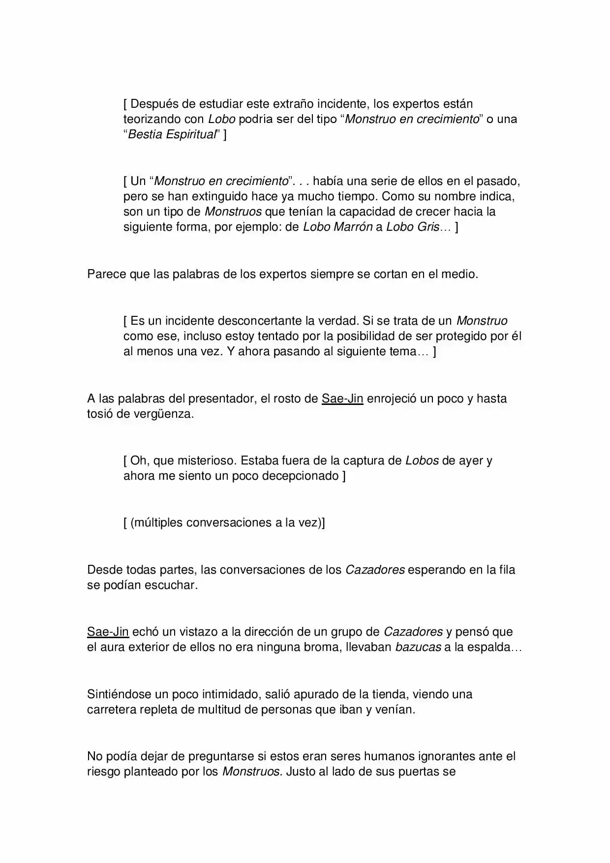 A Monster Who Levels Up (Novela) - Capítulo 3 - Página 5 - LectorTMOo